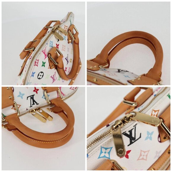 LOUIS VUITTON Monogram Multicolor Alma Hand Bag White M92647 LV Auth yk19104A - Picture 16 of 16